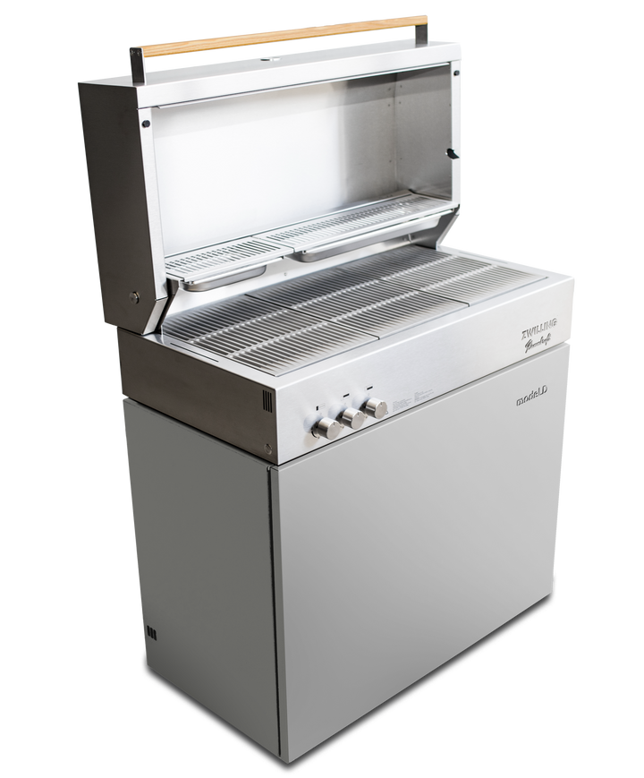 Flammkraft Model D Propane Gas Grill - Light Grey - 1029485