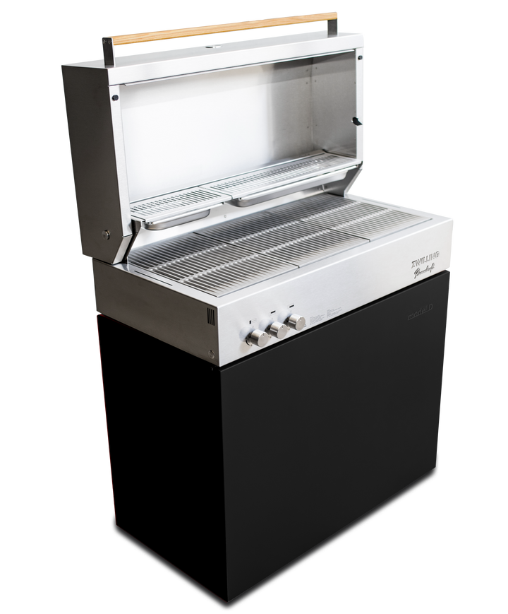 Flammkraft Model D Natural Gas Grill - Ivory Black - 1030978