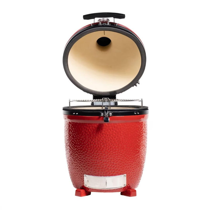 Kamado Joe Classic Joe III Standalone 18-inch Charcoal Grill in Red, Grill Gripper, and Ash Tool - KJ15040721