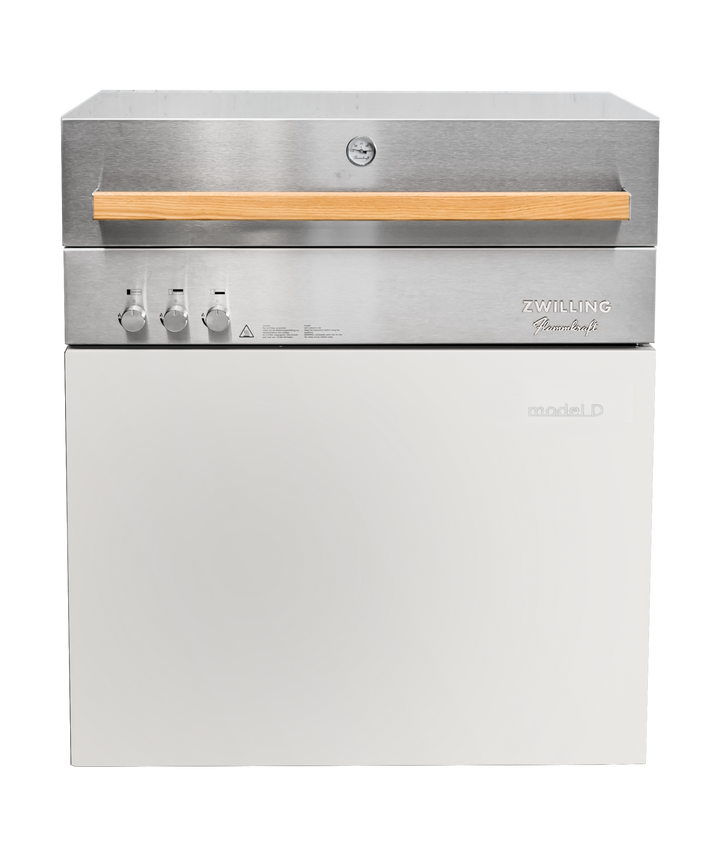 Flammkraft Model D Natural Gas Grill - Ivory White - 1030975