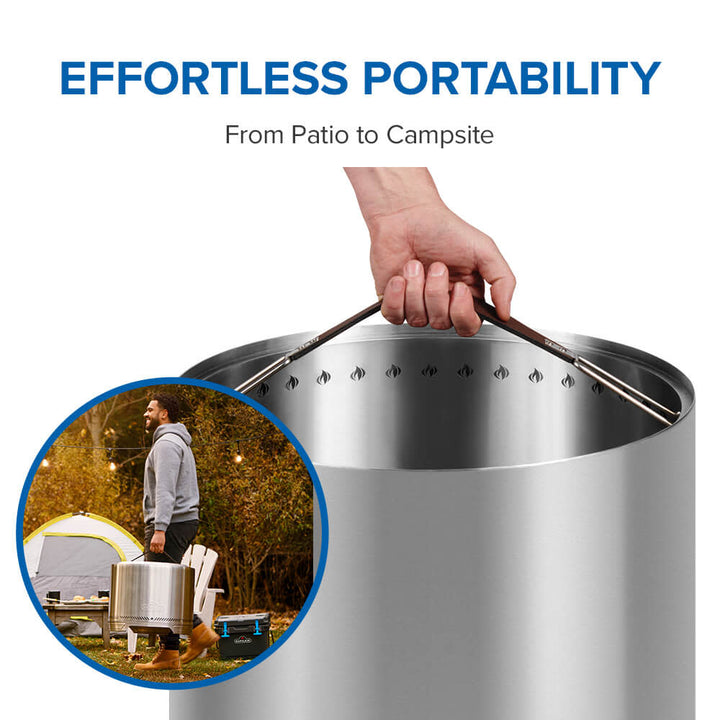 Napoleon Timberwolf® Smokeless Fire Pit 22-inch, Stainless Steel - NWFPLTI-SS