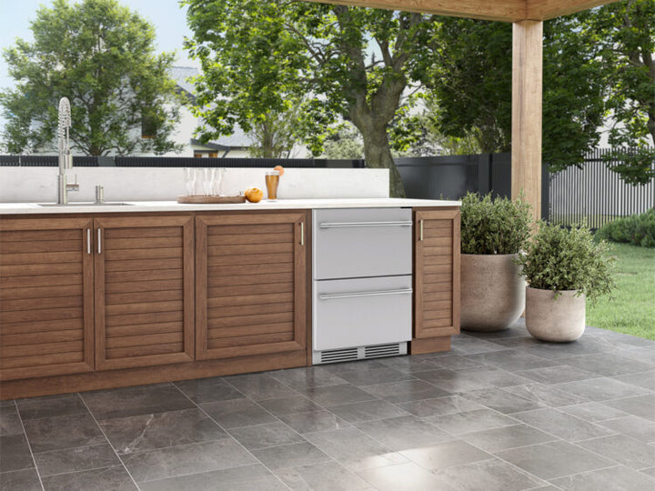 Zephyr Presrv 24" Outdoor Dual Zone Refrigerator Drawers - PRRD24C2AS-OD