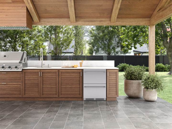 Zephyr Presrv 24" Outdoor Dual Zone Refrigerator Drawers - PRRD24C2AS-OD