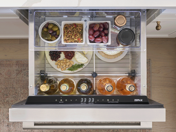 Zephyr Presrv 24" Outdoor Dual Zone Refrigerator Drawers - PRRD24C2AS-OD