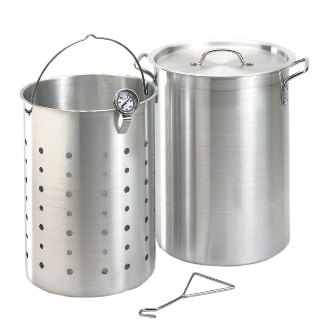 Fire Magic 26 Quart Aluminum Turkey Fryer Pot With Basket And Thermometer - 3570