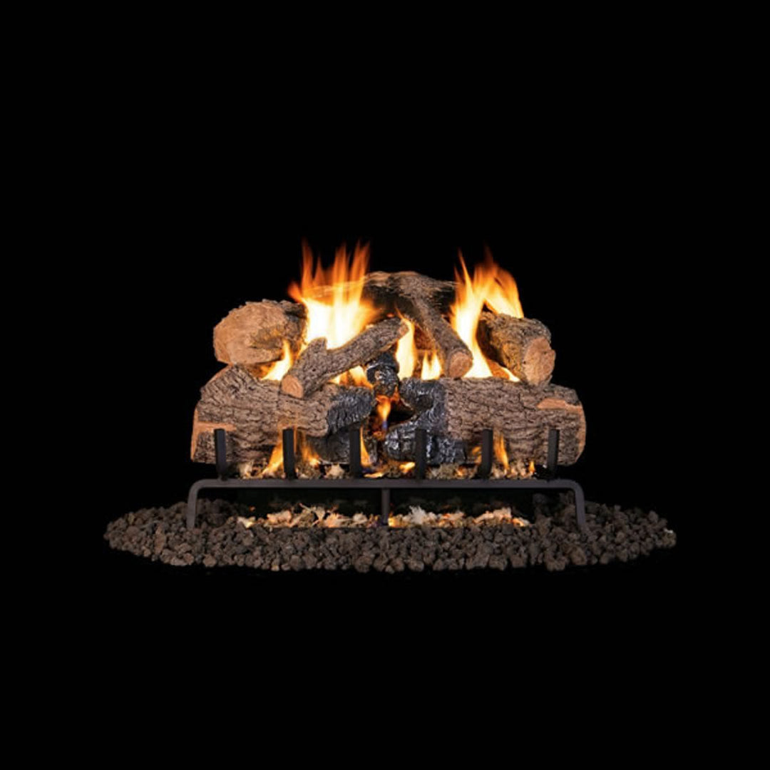 Real Fyre Charred Angel Oak Vented Gas Log Set - Natural Gas