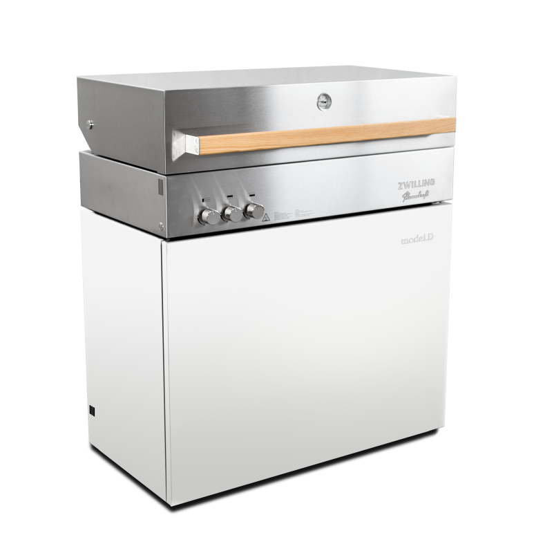 Flammkraft Model D Natural Gas Grill - Ivory White - 1030975
