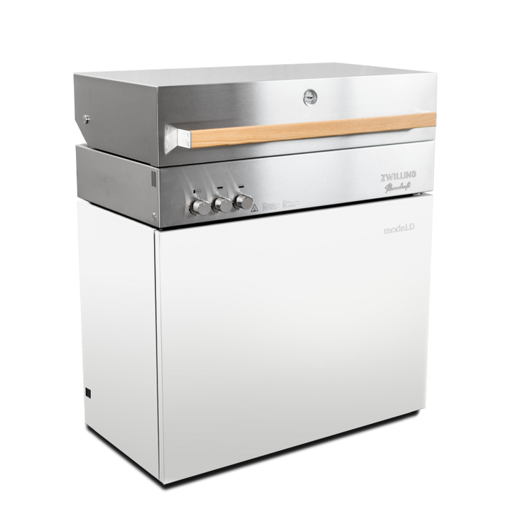 Flammkraft Model D Natural Gas Grill - Ivory White - 1030975