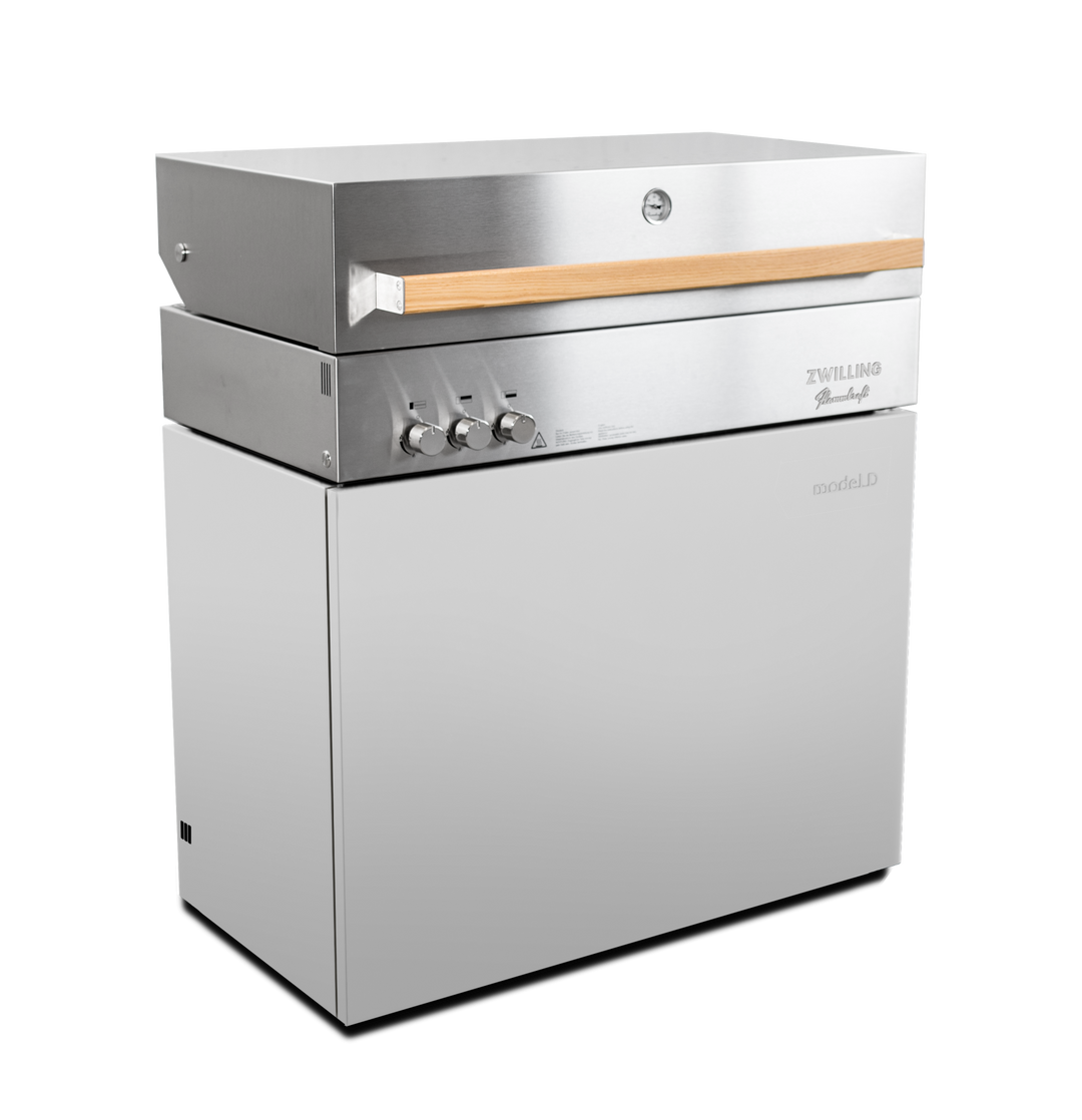 Flammkraft Model D Propane Gas Grill - Light Grey - 1029485