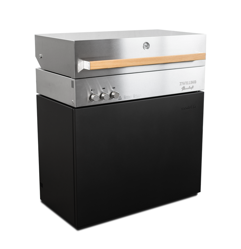 Flammkraft Model D Propane Gas Grill - Ivory Black - 1029545