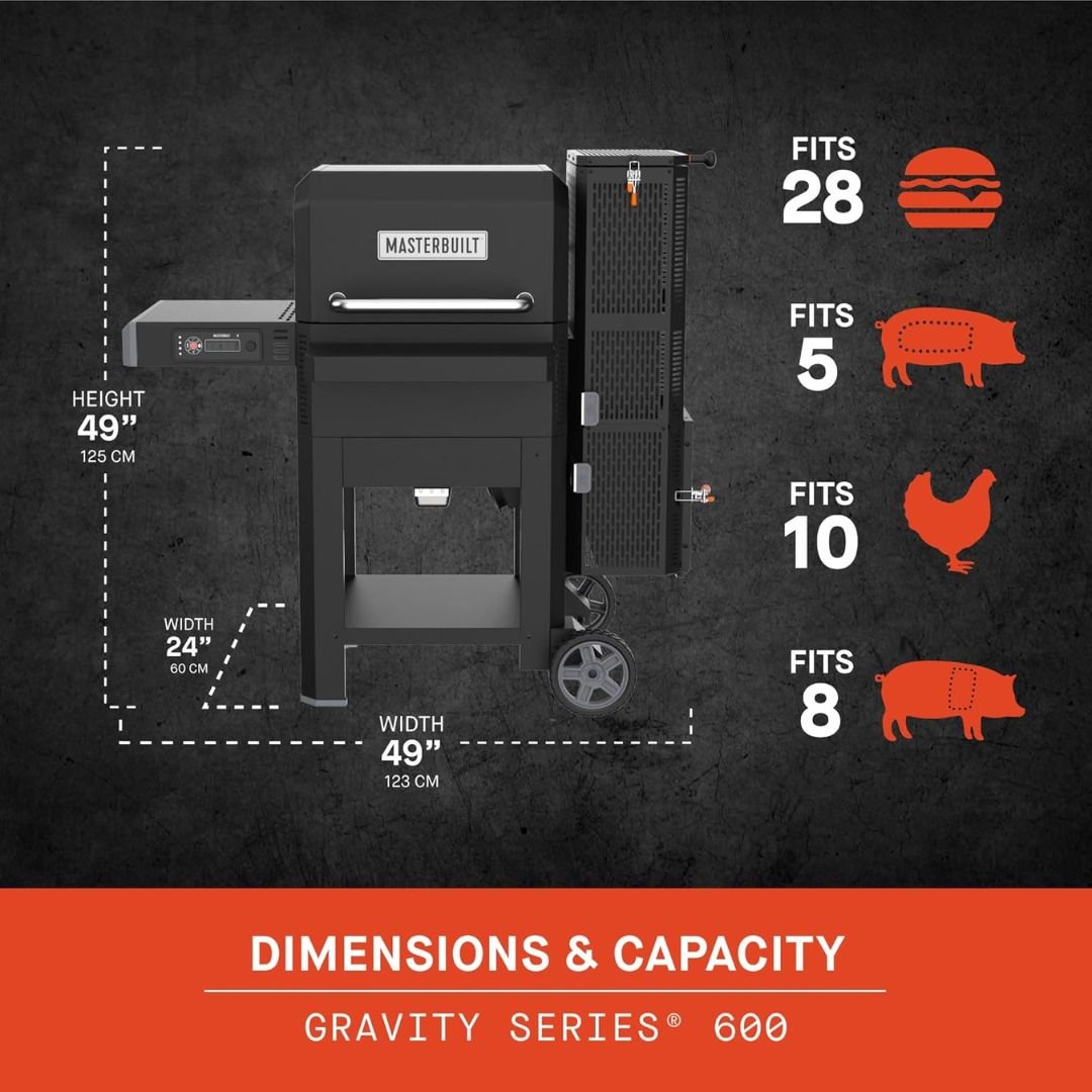 Masterbuilt Gravity Series® 600 Digital Charcoal Grill + Smoker - MB20041023