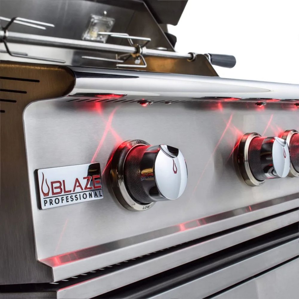Blaze Professional 44-Inch 4 Burner Built-In Gas Grill With Rear Infrared Burner- BLZ-4PRO-NG(LP)