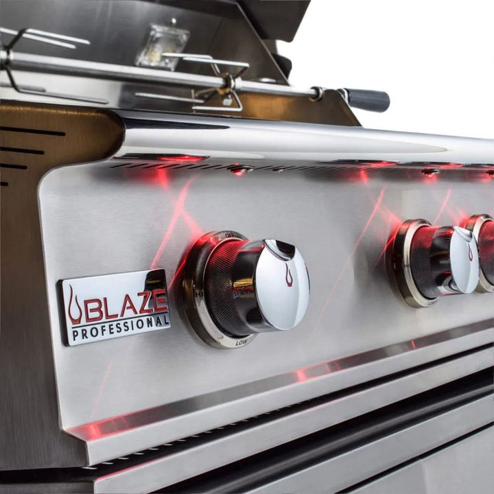 Blaze Professional 44-Inch 4 Burner Built-In Gas Grill With Rear Infrared Burner- BLZ-4PRO-NG(LP)
