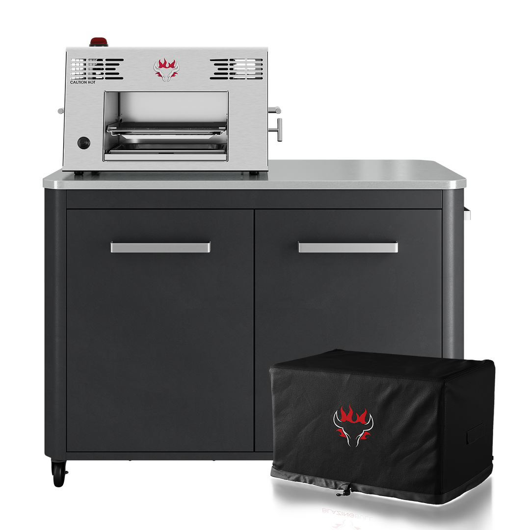 Schwank Grill + Modern Grill Table (Large) + Cover