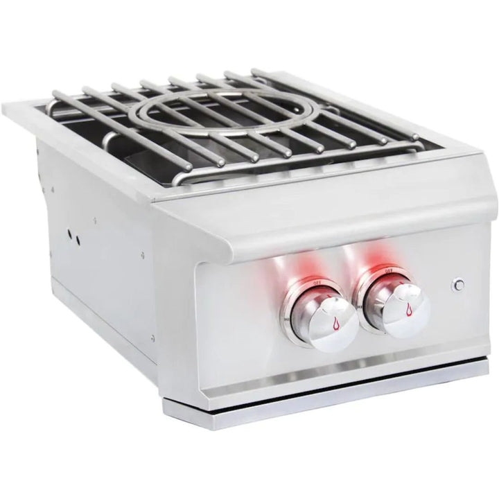 Blaze Professional LUX Built-In Gas High Performance Power Burner W/ Wok Ring & Stainless Steel Lid - BLZ-PROPB