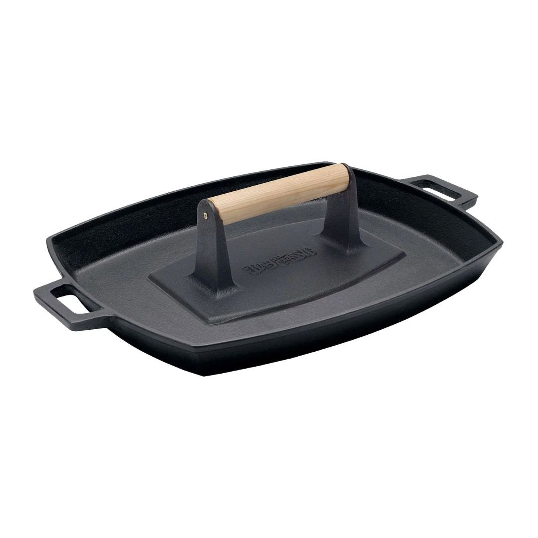 Bayou Cast Iron Shallow Pan and Press Set