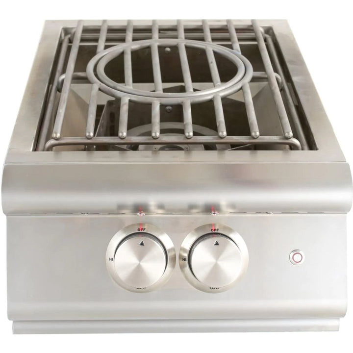 Blaze Premium LTE Built-In Propane High Performance Power Burner W/ Wok Ring & Stainless Steel Lid - BLZ-PBLTE