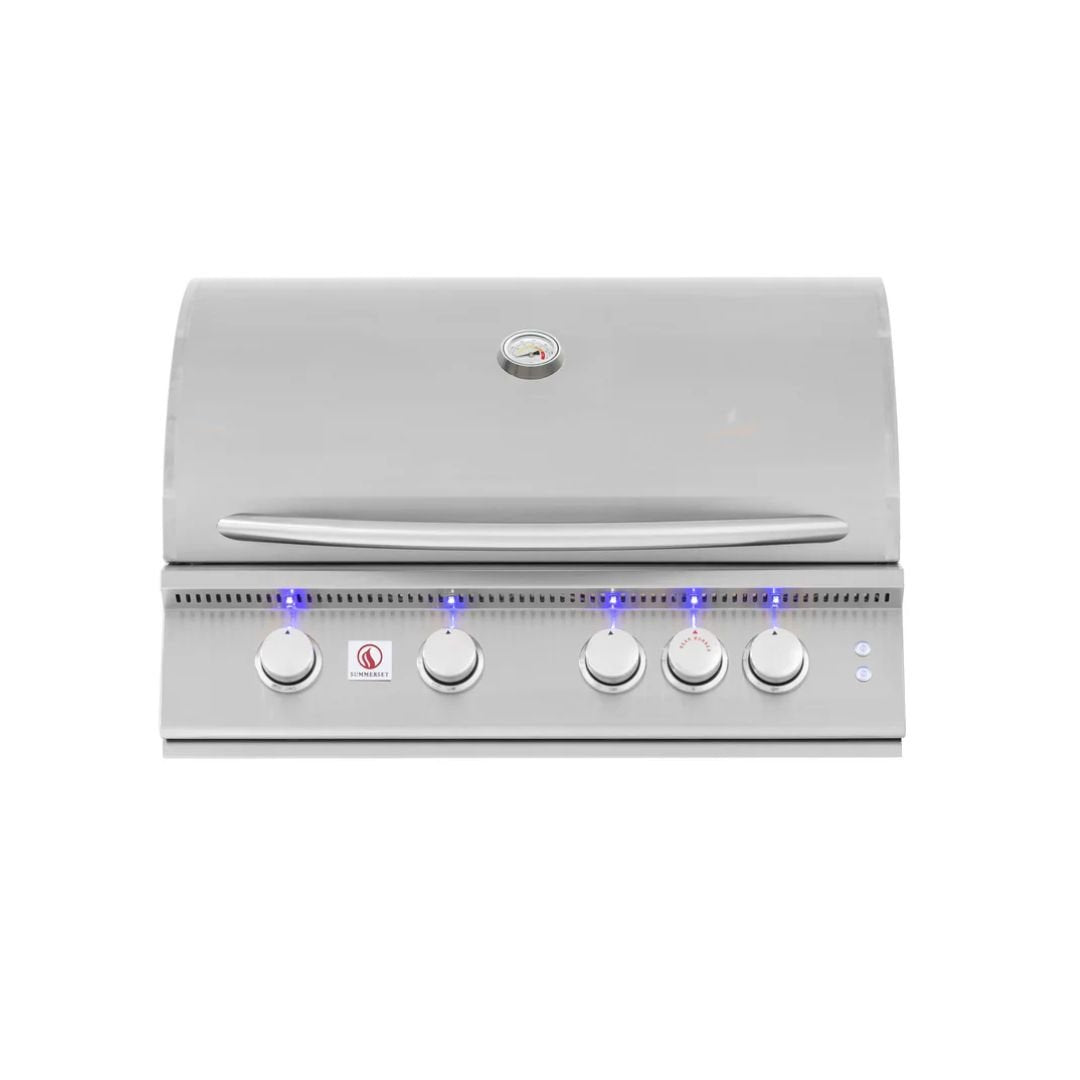 Summerset Sizzler Pro 32-Inch 4-Burner Built-In Gas Grill With Rear Infrared Burner - SIZPRO32-NG(LP)
