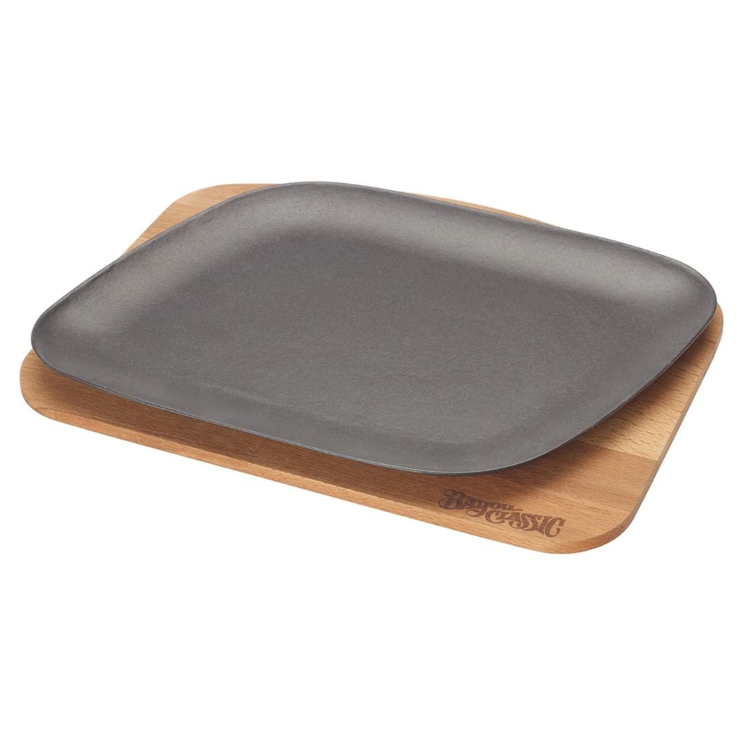 Bayou Classic Black Enameled Cast Iron Fajita Pan - Thumbnail 3