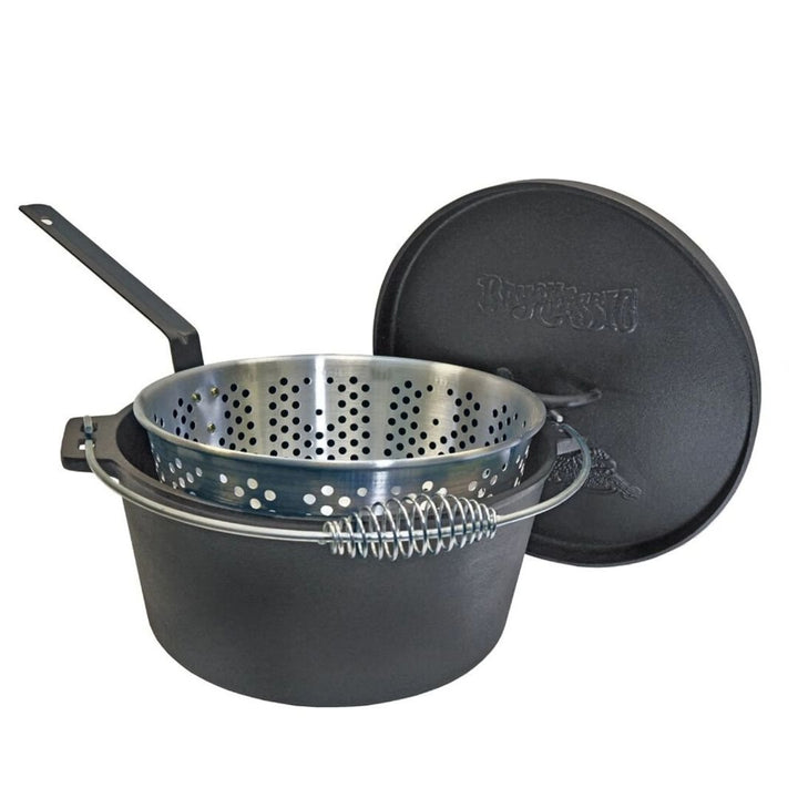 Bayou Cast Iron Dutch Ovens with Fry Baskets