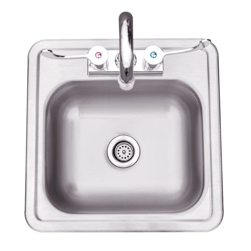 Summerset 15" Drop-in Sink & Hot/Cold Faucet - SSNK-15D