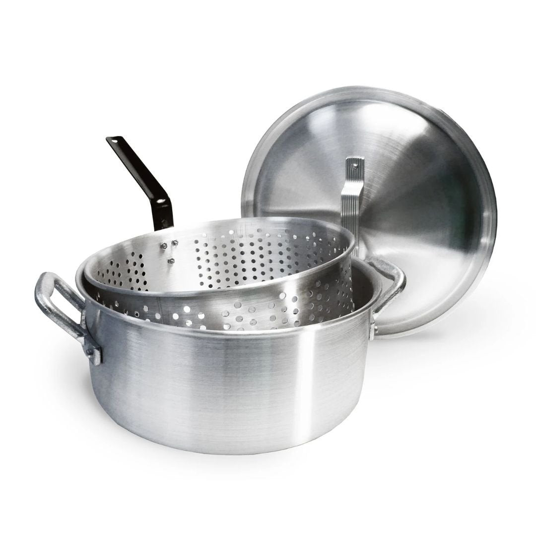 Bayou 14-qt Aluminum Fry Pot with Lid ~ a handcrafted classic - 1350