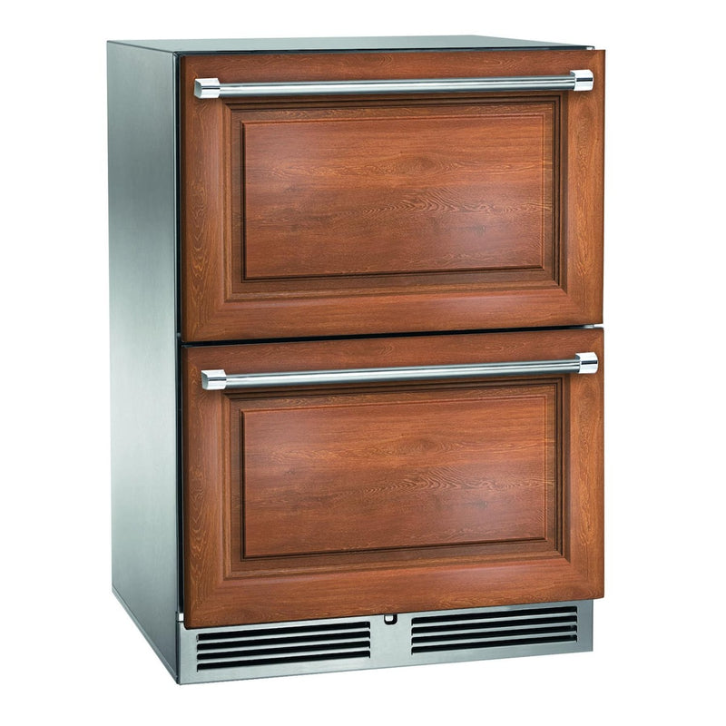 Perlick 24-Inch C-Series Stainless Steel Panel Ready Outdoor Refrigerator Drawers w/ Drawer Lock