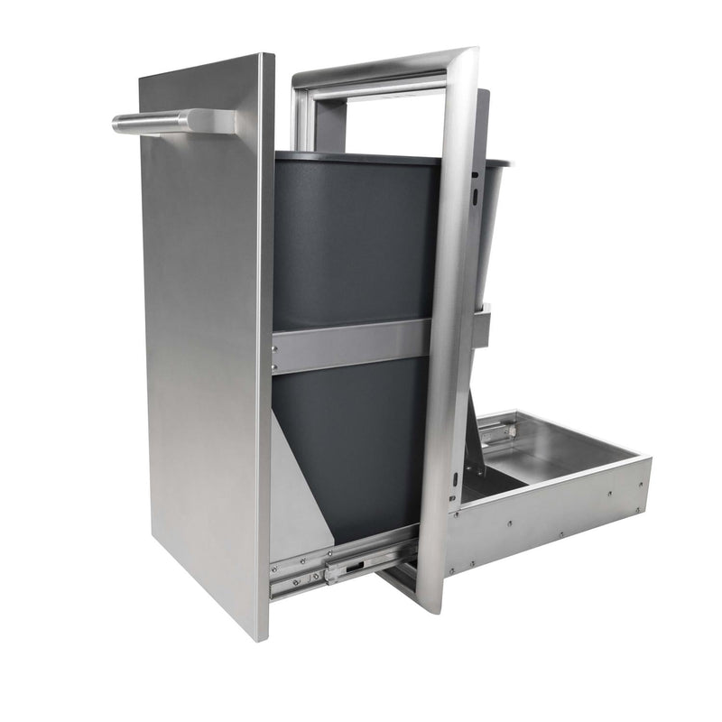 Coyote 15 Inch Single Pull Out Trash / Recycle Bin - C3-STC