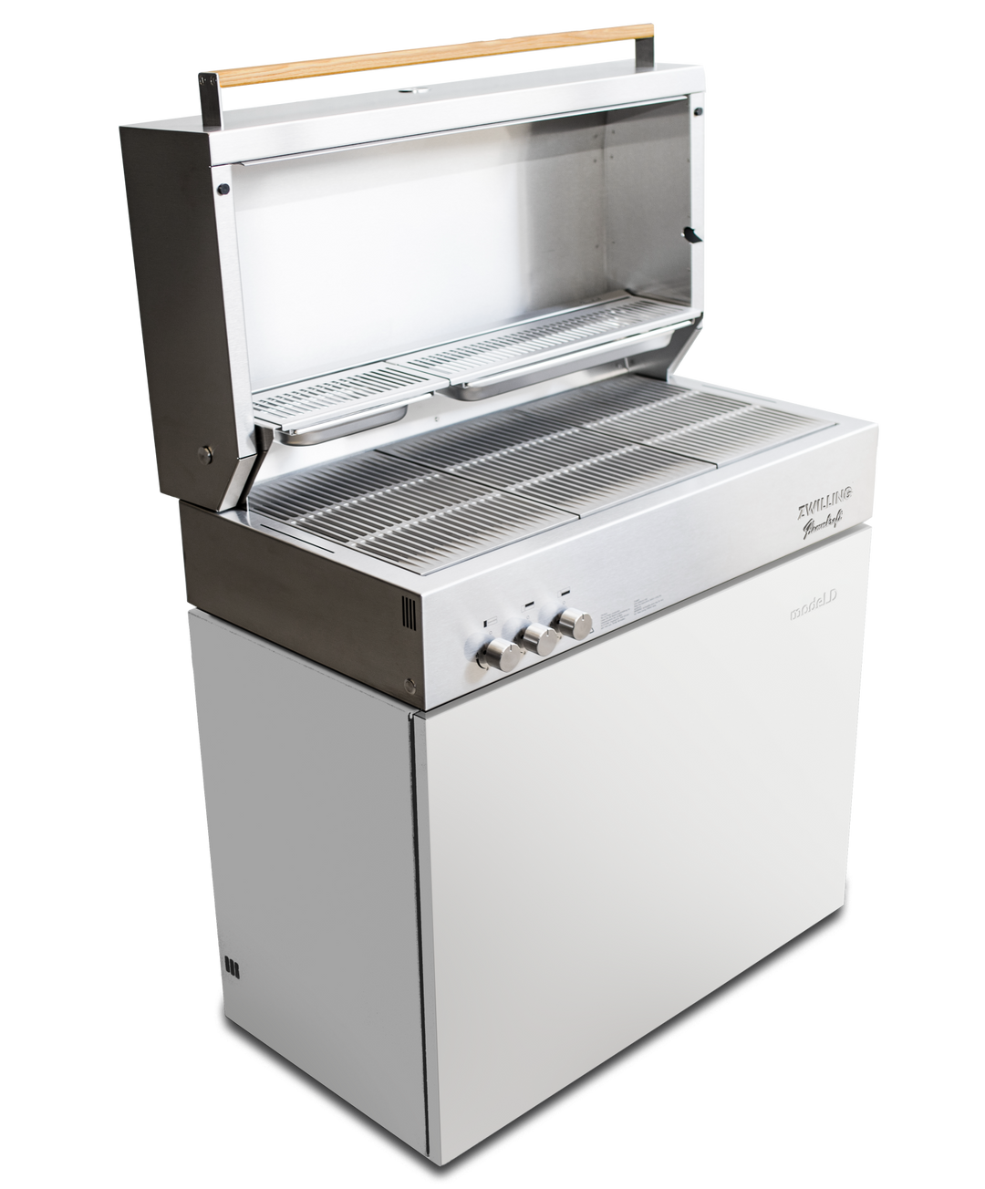 Flammkraft Model D Natural Gas Grill - Ivory White - 1030975