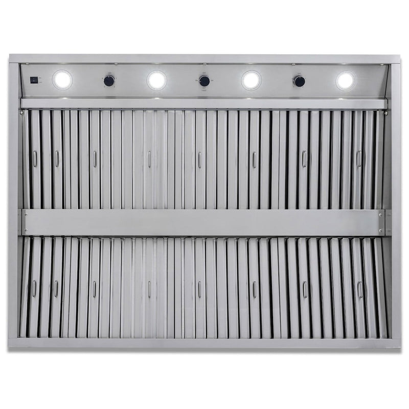 Blaze 48-Inch Stainless Steel Vent Hood - 2000 CFM - BLZ-48-VHOOD
