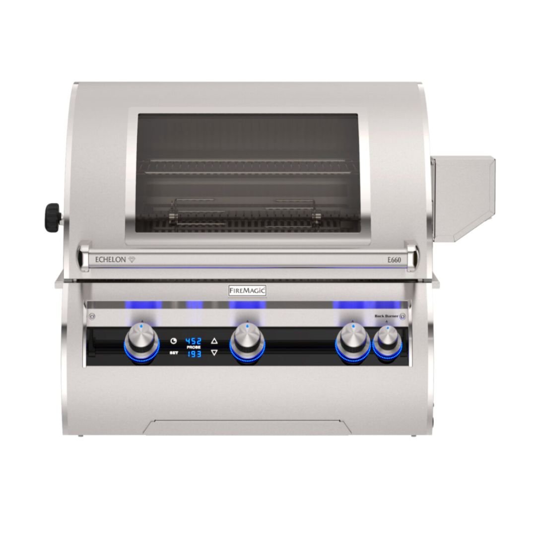 FireMagic Echelon E660i Built-In 30" Grill With Digital Thermometer