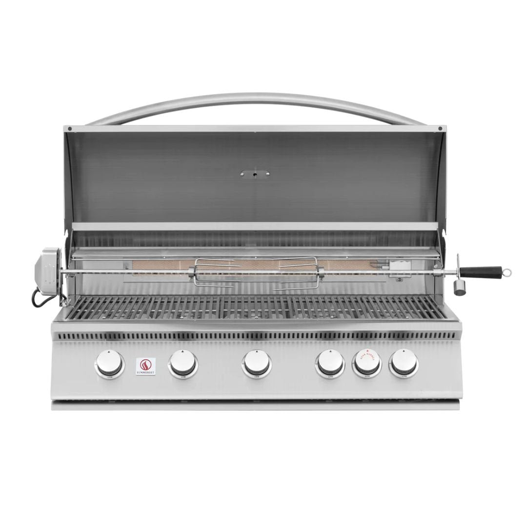 Summerset Sizzler 40-Inch 5-Burner Built-In Propane Gas Grill With Rear Infrared Burner - SIZ40-LP