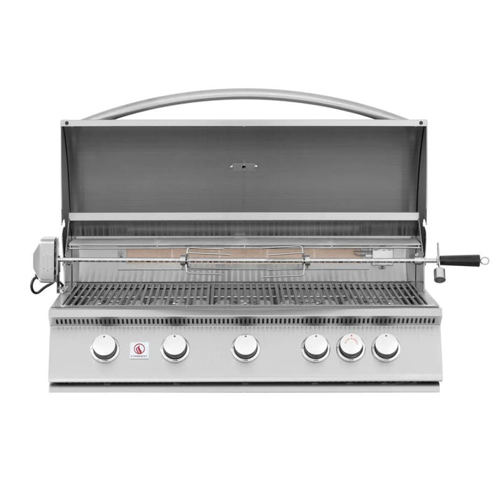 Summerset Sizzler 40-Inch 5-Burner Built-In Propane Gas Grill With Rear Infrared Burner - SIZ40-LP