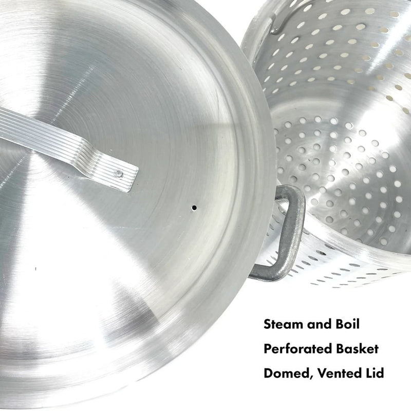 Bayou 60-qt Aluminum Stockpot with Basket ~ a handcrafted classic - 4060