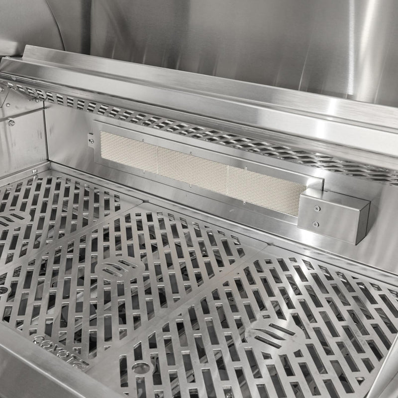 Coyote SL-Series 36-in 4-Burner Built-In Gas Grill w/ Sear Burner, Rotisserie, & Safety Valve - C3SL36