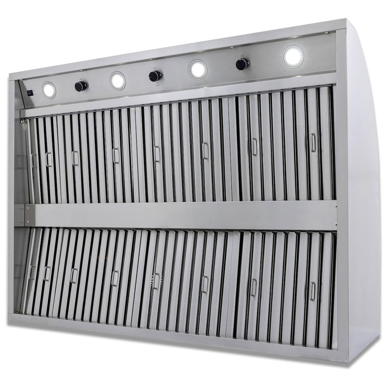 Blaze 48-Inch Stainless Steel Vent Hood - 2000 CFM - BLZ-48-VHOOD