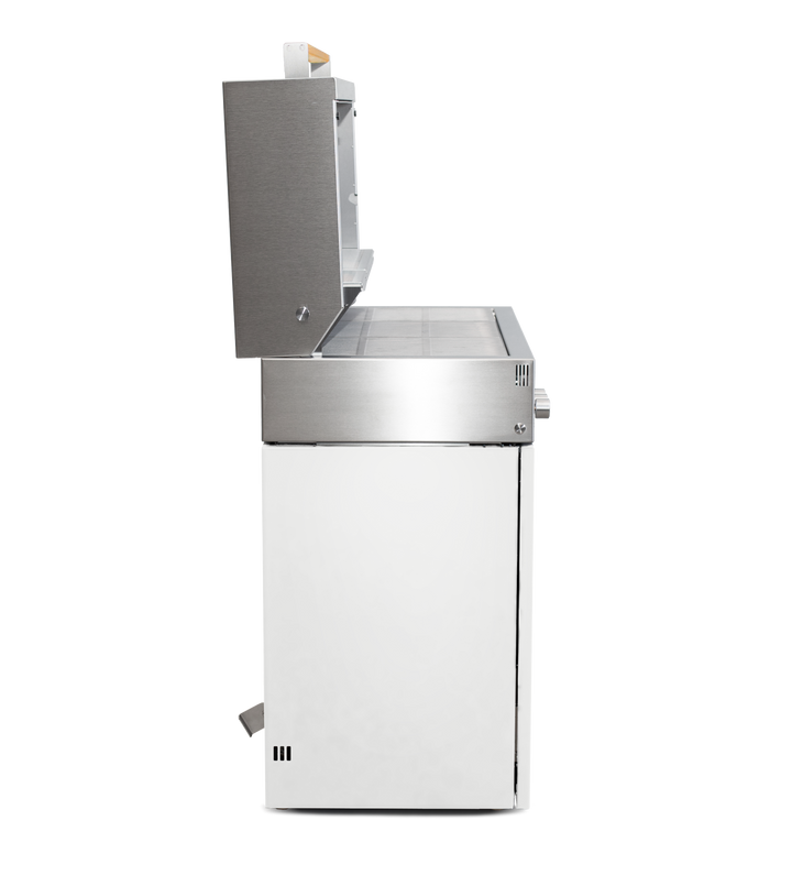 Flammkraft Model D Natural Gas Grill - Ivory White - 1030975