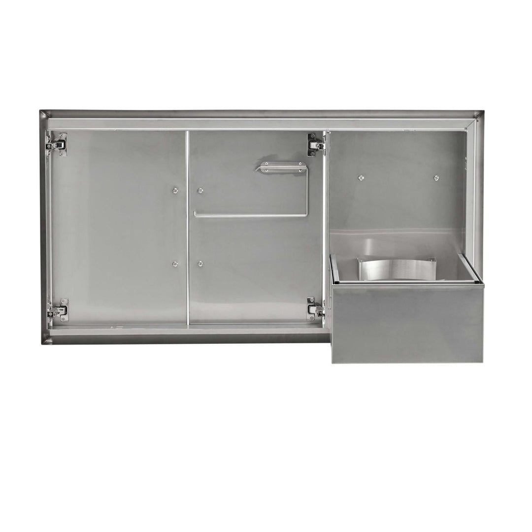 Coyote 45 Inch Double Access Drawer & Roll Out Trash Bin Combo - C3-CDPOD