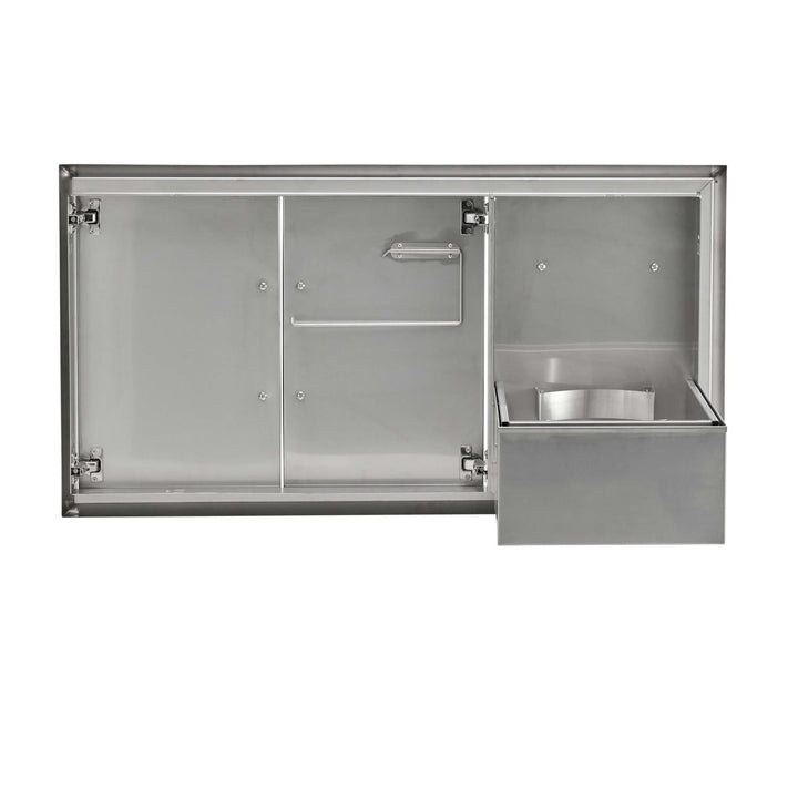 Coyote 45 Inch Double Access Drawer & Roll Out Trash Bin Combo - C3-CDPOD