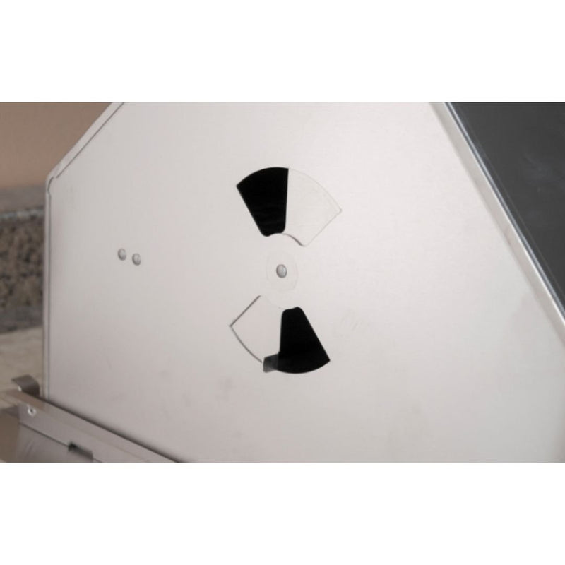 Fire Magic Legacy 24-Inch Smoker Charcoal Grill On Patio Post - 22-SC01C-P(G)6