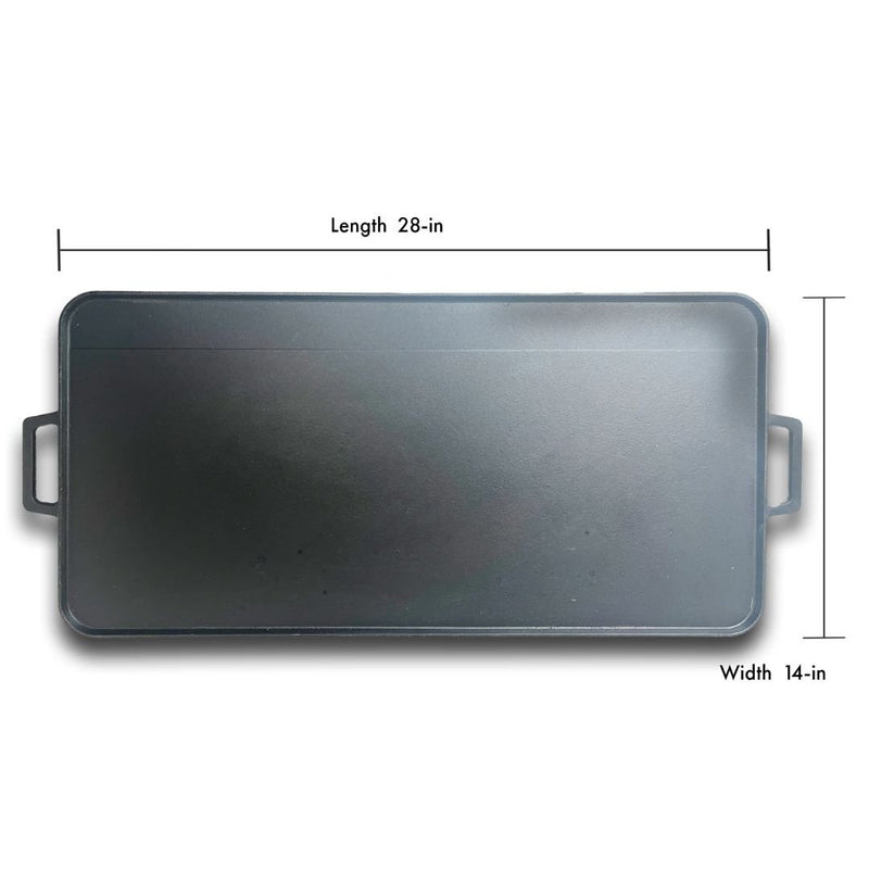Bayou 28-in Cast Iron Reversible Rectangular Griddle