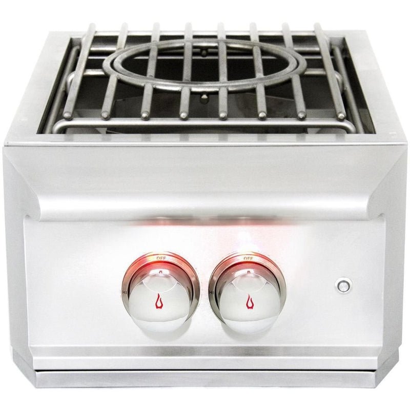 Blaze Professional LUX Built-In Gas High Performance Power Burner W/ Wok Ring & Stainless Steel Lid - BLZ-PROPB