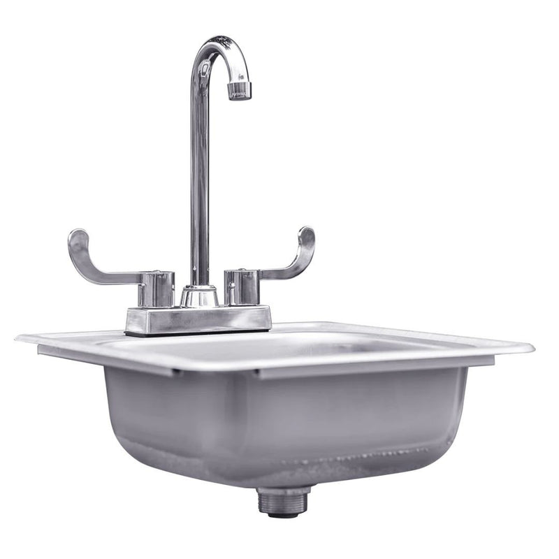 Summerset 15" Drop-in Sink & Hot/Cold Faucet - SSNK-15D