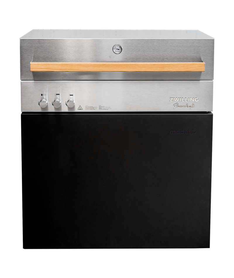 Flammkraft Model D Propane Gas Grill - Ivory Black - 1029545