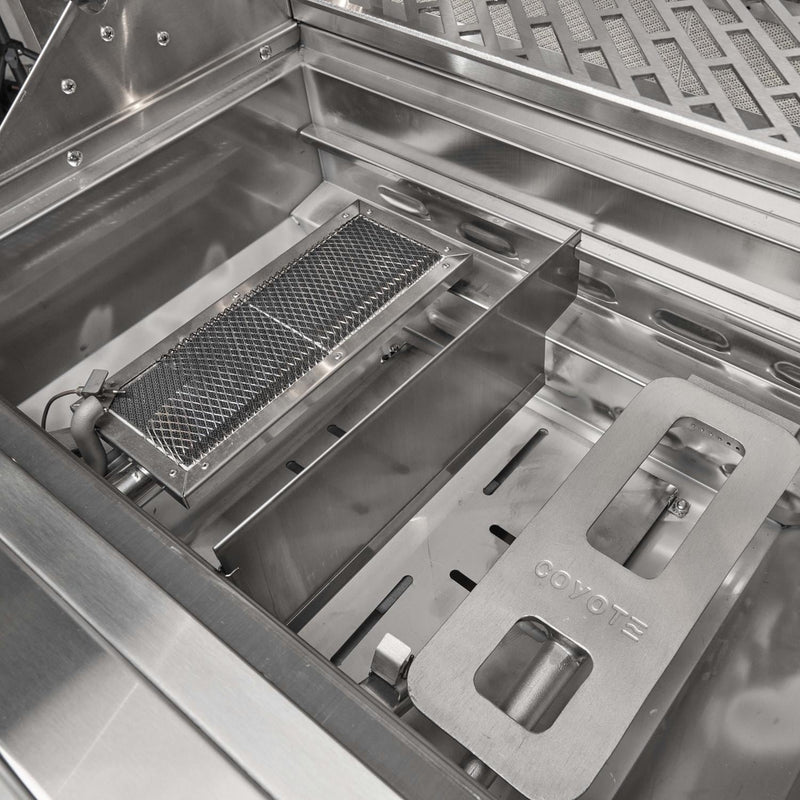 Coyote SL-Series 30-in 2-Burner Built-In Grill w/ Sear Burner, Rotisserie, & Safety Valve - C3SL30