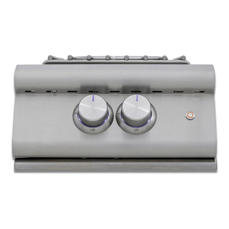 Blaze Premium LTE+ Built-In Gas High Performance Power Burner w/ Wok Ring & Stainless Steel Lid - BLZ-PBLTE3-NG(LP)