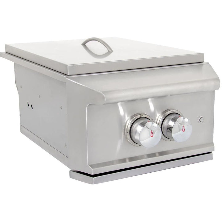 Blaze Professional LUX Built-In Gas High Performance Power Burner W/ Wok Ring & Stainless Steel Lid - BLZ-PROPB