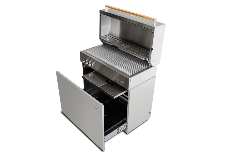 Flammkraft Model D Propane Gas Grill - Light Grey - 1029485