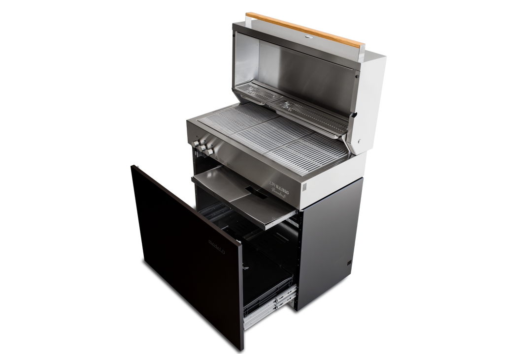 Flammkraft Model D Natural Gas Grill - Ivory Black - 1030978