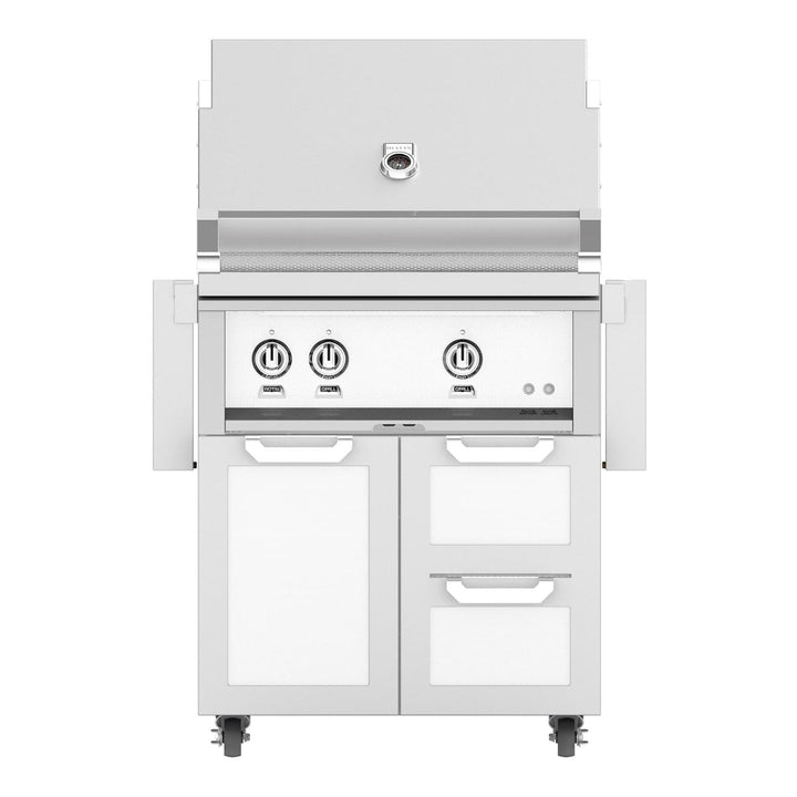 Hestan 30-in Grill w/ Rotisserie On Double Drawer & Door Tower Cart